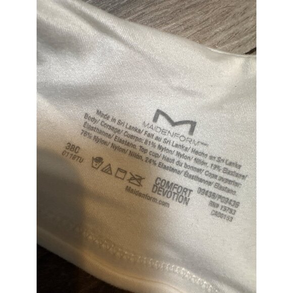 Maidenform Womans Comfort Devotion Full Coverage Bra 38C Nylon & Elastane Ivory - Picture 4 of 6